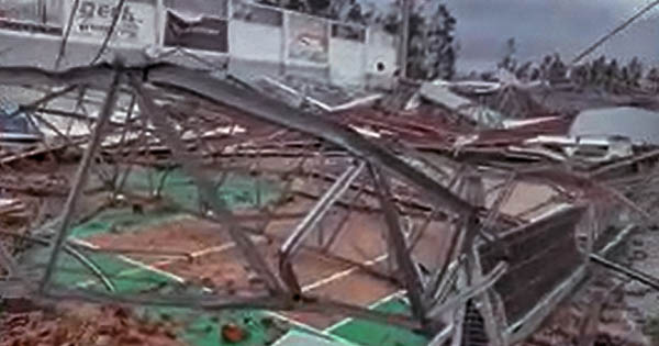 Kristin arrasa casa do Marinhense